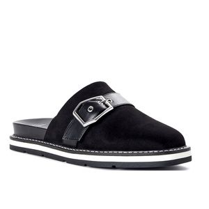 Time and Tru Women's Buckled Mule Slides